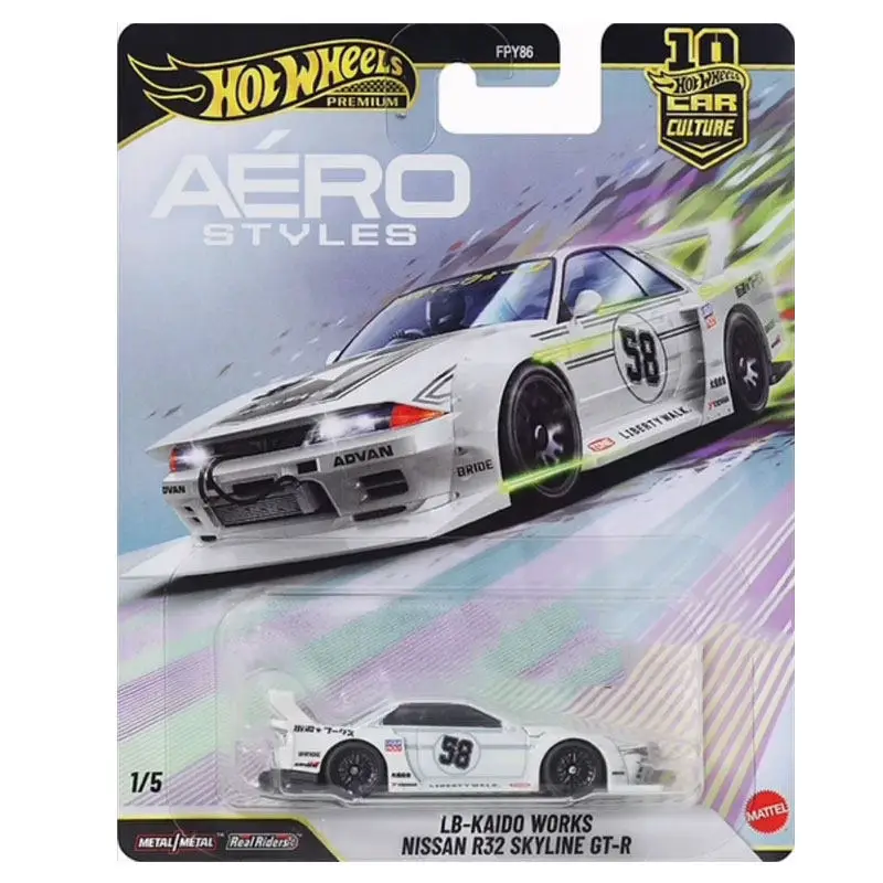 New In Stock Hot Wheels Premium Car Culture Aerodynamic Style Nissan Skyline Audi A4 Diecast Alloy Collectible Model Vehicle