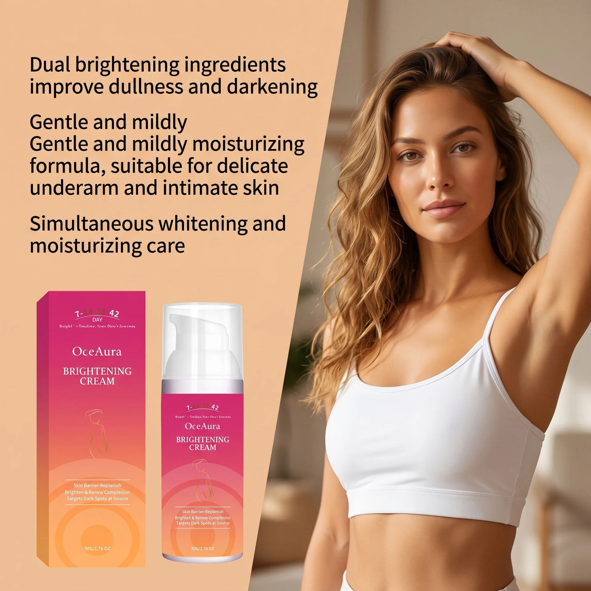 Natural Ingredients Dark Skin Corrector Cream For Armpit Elbow Knee Intimate Area Brighten Tone Even Skin Tone Body Care Cream