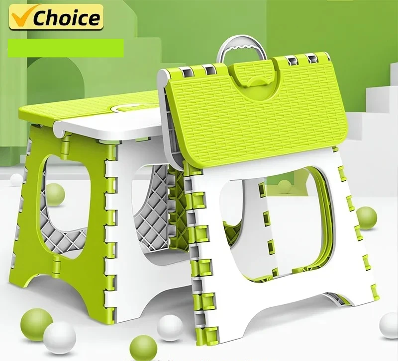 Plastic Folding Small Stool Portable Thickened Household Space-saving Outdoor Fishing Bench  Chair Lightweight Shrinkage
