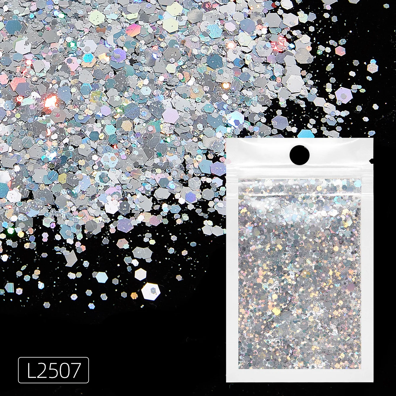 Chunky Colors Bulk Glitter 20 gramów 12 kolorów POLIESTER HOLOGRAFIC Chunky Holographic Glitter Nail Sequins Glitter