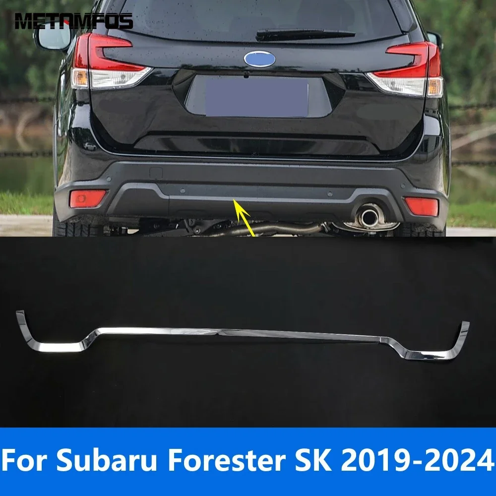 Car Accessories For Subaru Forester SK 2019-2023 2024 Chrome Tail Bumper Lip Trim Body Kit Spoiler Splitter Diffuser Protector