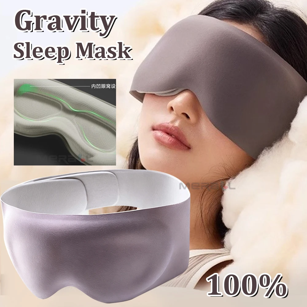 Gravity Weighted Sleep Eye Mask for Sleeping Mask Light Blocking Stress Pressure Relief Relaxing Sleep Aid Travel Sleepmask