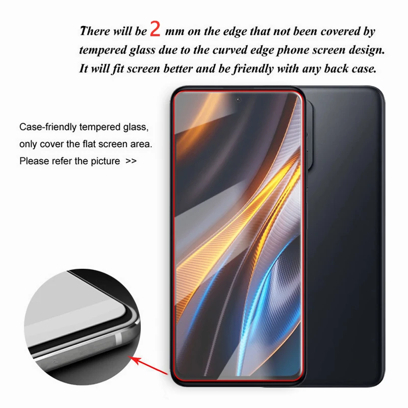 For POCO X4 GT 5G Glass For POCO X3 X4 X5 Pro X3 X4 GT Tempered Glass Full Glue Clear Screen Protector For POCO X4 GT Lens Flim