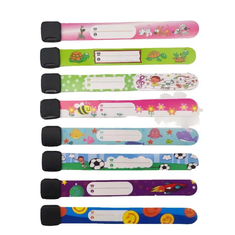 

10Pcs Safety Recognition Bracelet For Kids Adjustable Waterproof Reusable Children Travel Outdoor Safe Anti-lost Wristband