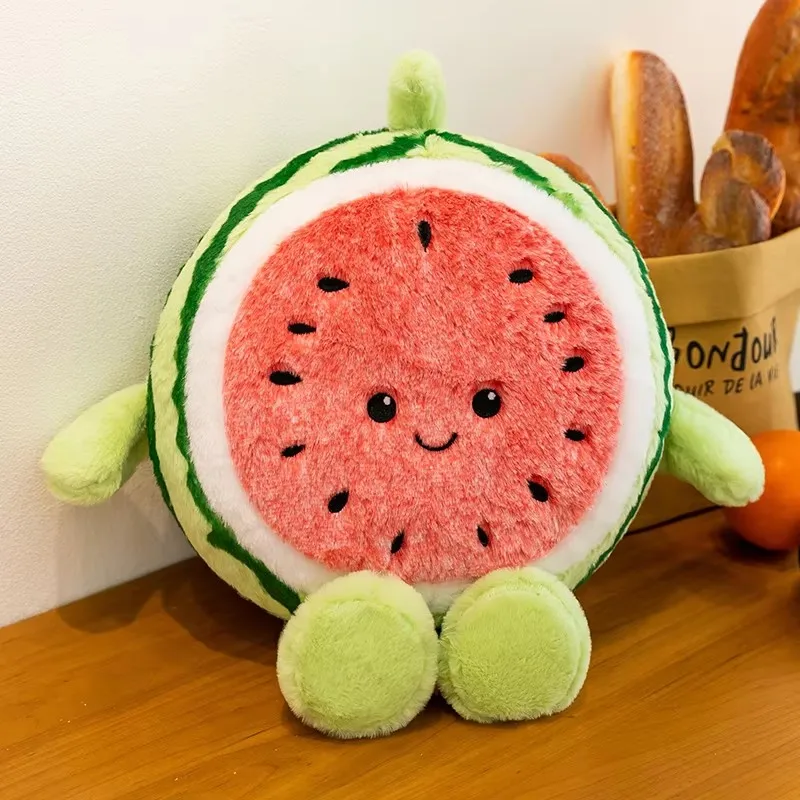 45cm Cute Kawaii Watermelon Plush Toy Soothing Doll Cozy Round Pillow  Children's Birthday Gift view 2