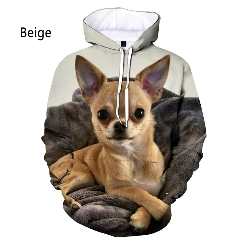 Chihuahua 3d Printed Men's Hooded Sweatshirts Funny Graphic Hoody Casual Male Clotes Hoodies Spring New Pullovers Kids Tracksuit