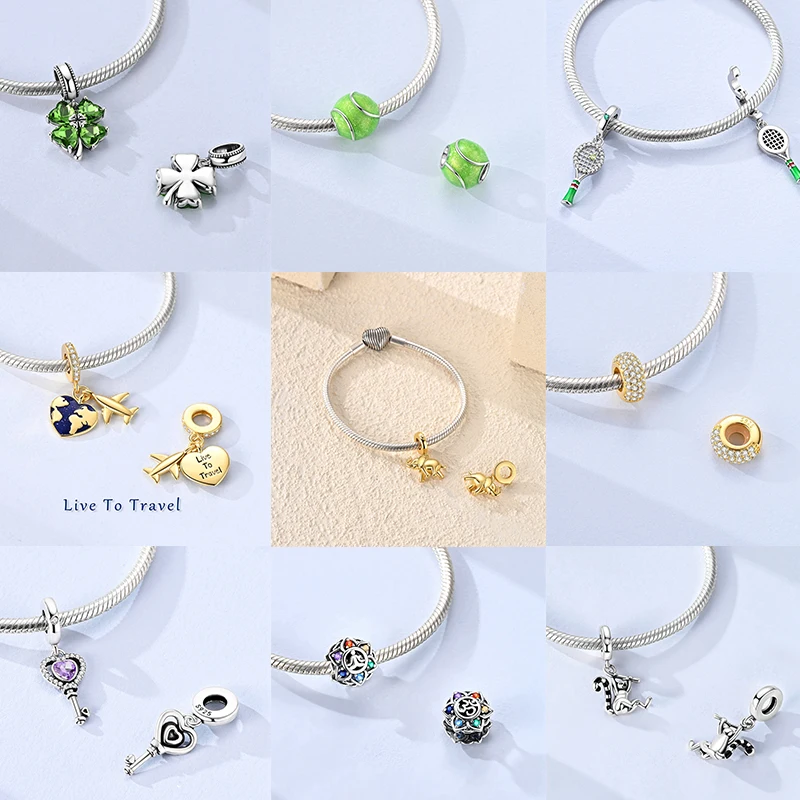 2026 Neuer 925 Sterling Silber Schleifen-Charm Herz Keltischer Knoten Perlen-Anhänger Passend für Europäische Armbänder DIY Damen Schmuck Geschenk – Detail 11