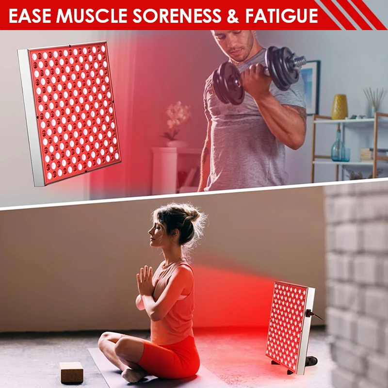 Lâmpada de painel de terapia de luz vermelha led para cuidados com a pele facial antienvelhecimento beleza 225 luz led 45w alívio da dor corporal ferramentas de fisioterapia