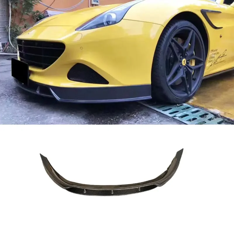 

Real Carbon Fiber Front Bumper Lip Splitters Cup Flaps Cover Body Kit For 2015 to 2017 Ferrari California