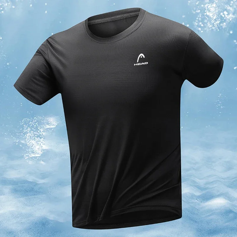 

Boutique Men's Outdoor Hiking Short-sleeved Summer Men's Tennis Breathable Sports T-shirt Quick-drying Lightweight Fitness Tops