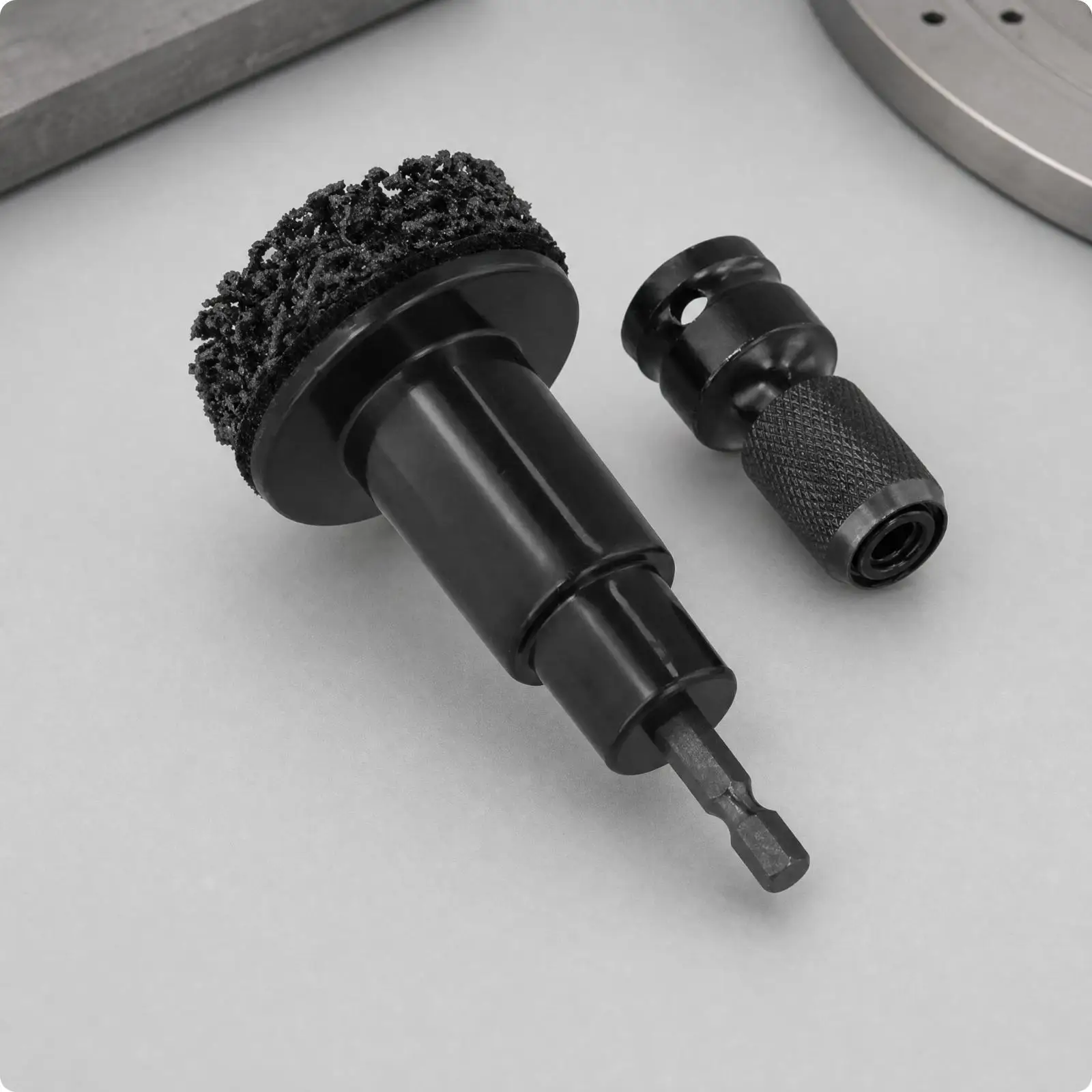 Wheel Hub Brake Disc Cleaner with Rapid Swap Knurled Grip for Brake Rotor Rust Removal and Surface Prep for DIY Auto Work