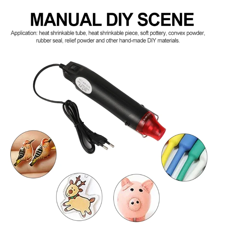 220/110V Hot Air Gun DIY Tool Heat Electric Power Tool Mini Soldering Temperature Crafts Blower with Supporting Seat Shrink image 3
