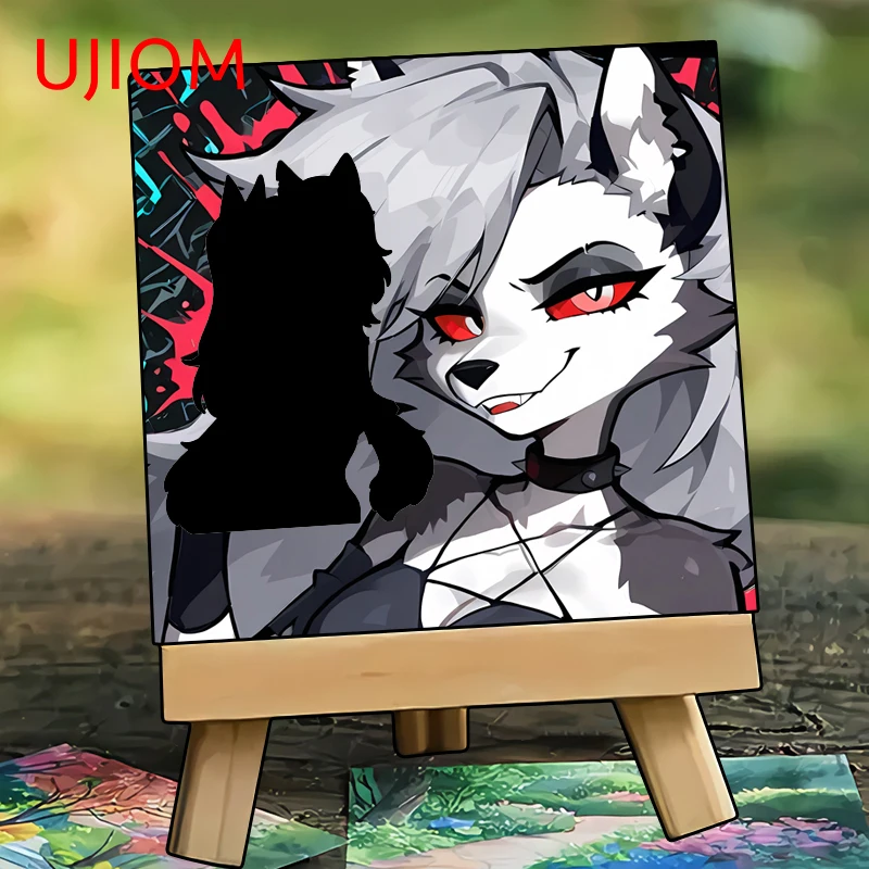 UJIOM Loona Furry Anime Figure Wall Sticker Silhouette Artistic Eye Catching PVC Decal Suitable For Computer Case Home Decor