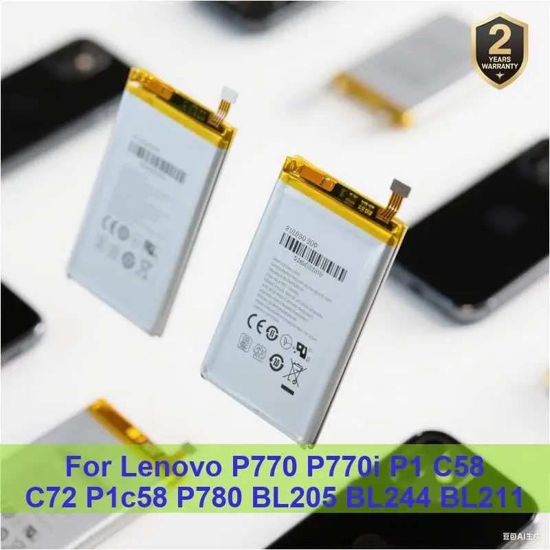 

Battery For Lenovo P770 P770i P1 C58 C72 P1c58 P780 BL205 BL244 BL211
