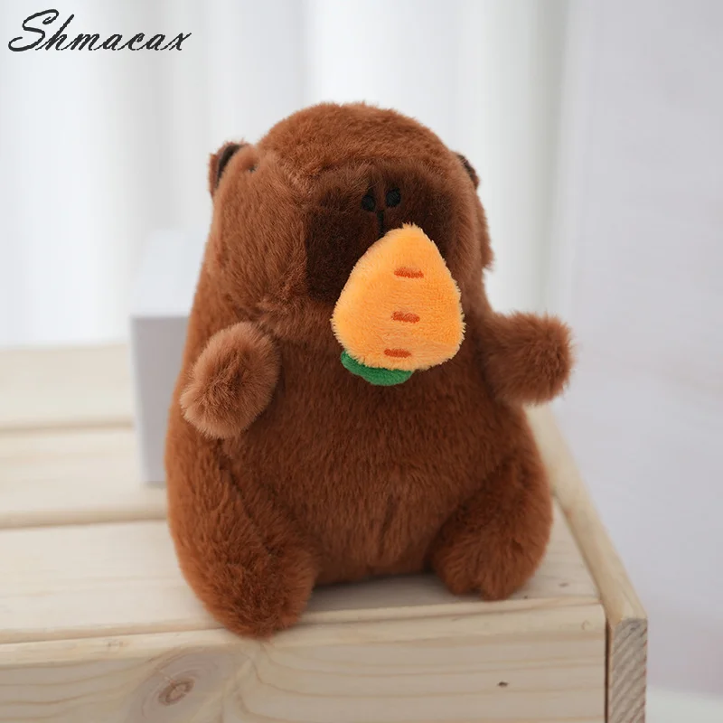 12cm niedlichen Capybara Schlüssel bund Plüsch Spielzeug Puppe Auto tasche hängen Anhänger Cartoon Plüsch Kapila Schlüssel bund Puppe Desktop-Ornamente