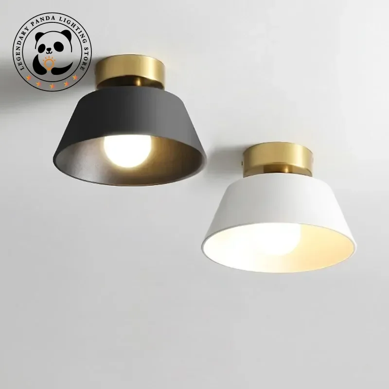 

Modern Simplicity Ceiling Lights Retro Iron Round Lampshade Luminaria Balcony Aisle Hallway Corridor Cloakroom Lighting Fixtures