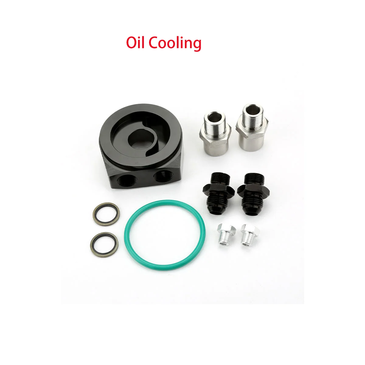 

Oil Radiator Adapter Car Aluminum Universal Oil Filter Car Modification Engine Oil Cooling For Oil Cooler Plate Kit AN10 AN8