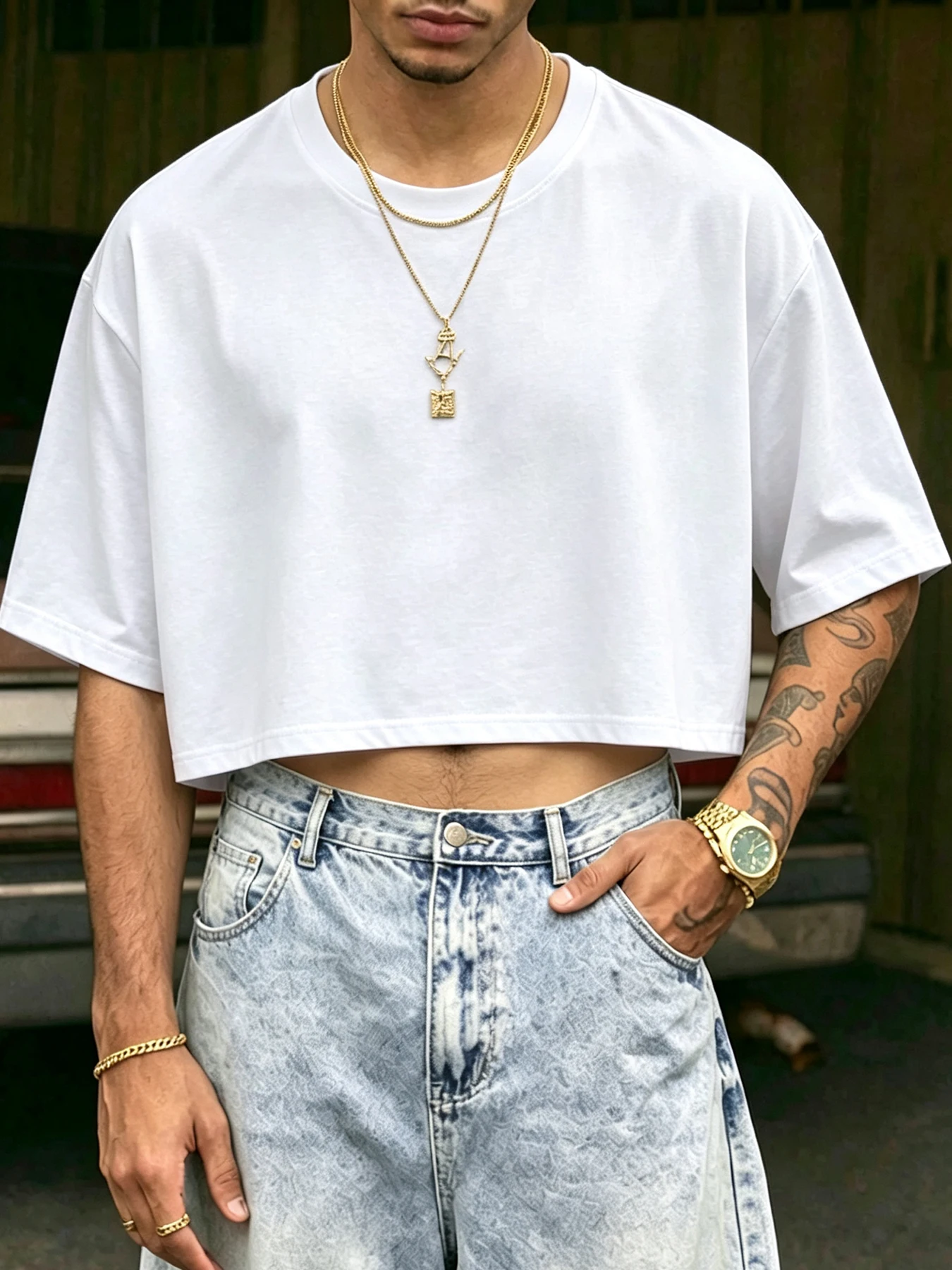 Black White S-3XL Short Sleeve Mens Solid Comfy Crop Tops Casual Loose T-Shirt Street Sport Top Summer Cotton All-Match Clothes