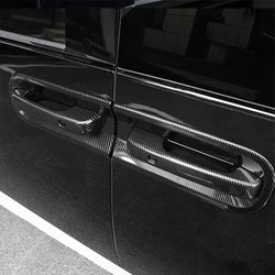 Exterior Carbon Fiber Style Car Door Bowl Handle Cover For Hyundai Staria 2021 2022 2023 Accessories Trims