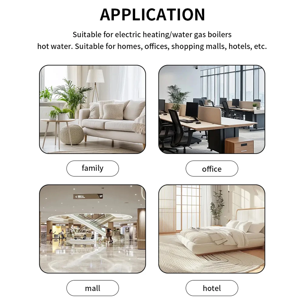 

Умный термостат 316A для Tuya WiFi, электрический водяной газовый котел с подогревом пола и голосовой платформой, совместимость с помощником