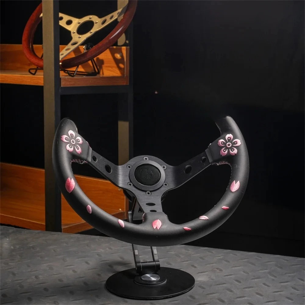 320mm Sakura Ghost Head Design, Microfiber Leather，JDM Style Modified Racing Steering Wheel