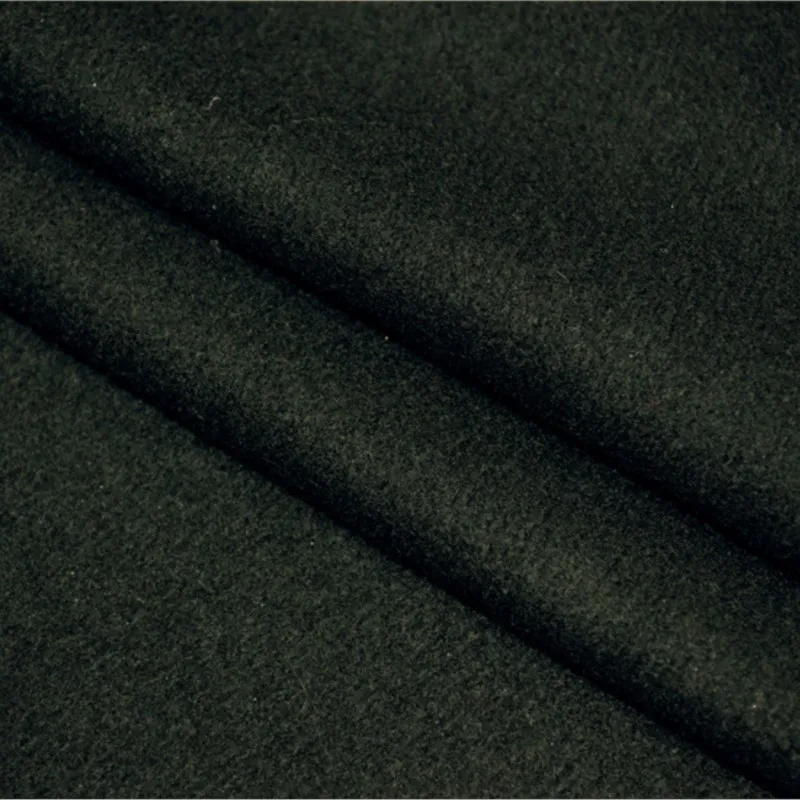 

Black shiny silk all-wool coat woolen fabric skirt trousers