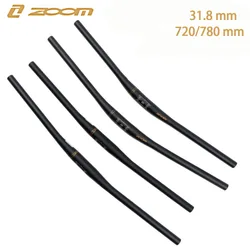 ZOOM 31.8mm MTB Horizontal Handlebar 720/780mm Mountain bike Swallow-shaped Handlebar Aluminium handlebars