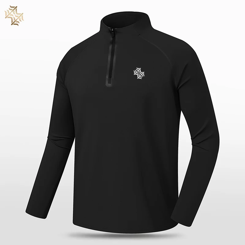 SBWL-Polo décontracté respirant à manches longues pour hommes, chemise de base de sport, haute qualité, randonnée en plein air, golf, course à pied, bureau, Y-