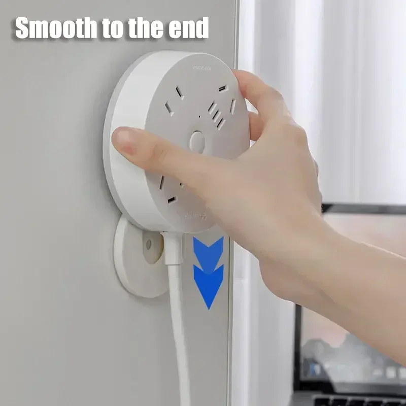 1/2 Wall Mounted Bracket, No Punch Plug Holder, Extension Socket Holder, Cable Organizer, Seamless Power Board