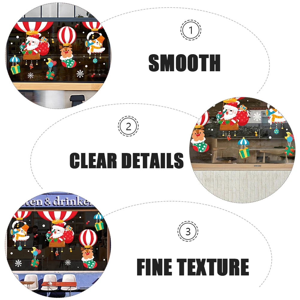

2Pcs Christmas Wall Sticker PVC Decorative Bathroom Santa Claus Waterproof Removable Glass Window Stickers Home Decoration Hot