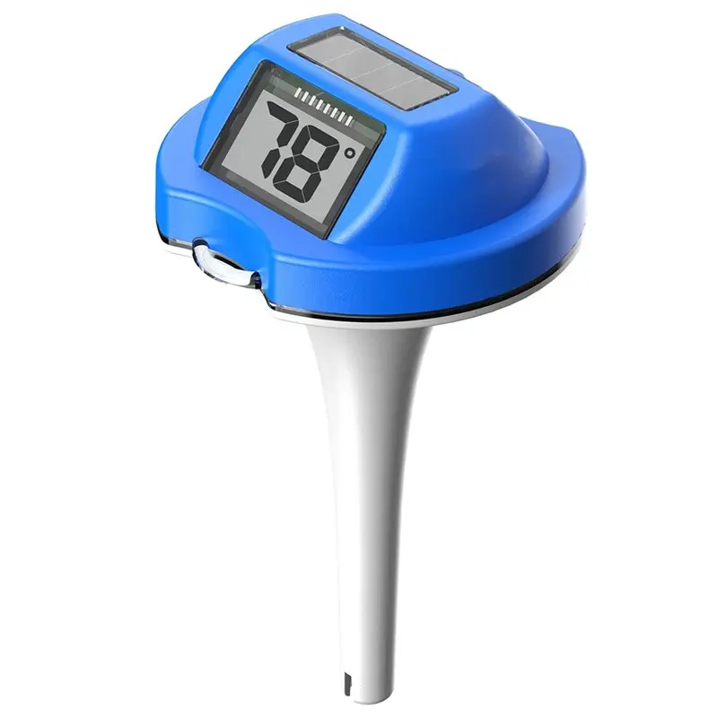 BHTS-Digital Dual-Sided Display Screen For Swimming Pool Thermometer Solar Powered, Floating For Babybath, Spas& Aquarium