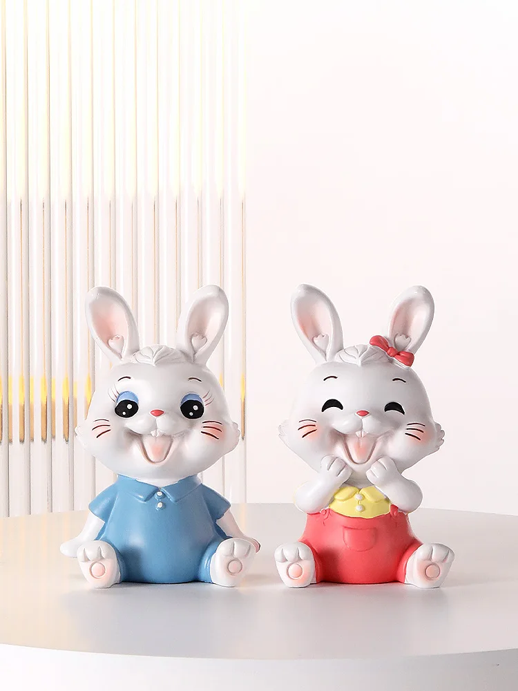 Healing Department Cute Rabbit Office Tabletop Ornament Girl Heart Room Arrangement Bedroom Ornaments Knickknacks