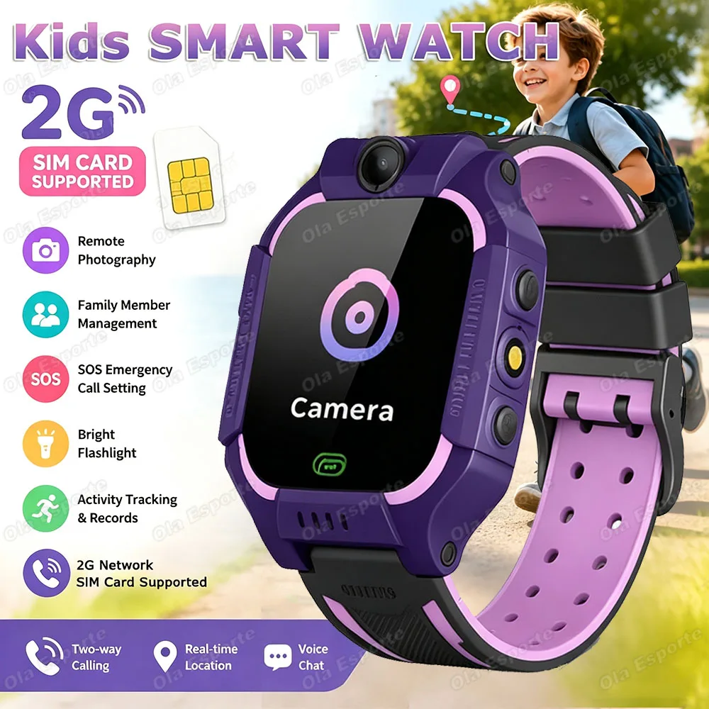 2027 Kids Smart Watch with GPS Location and SOS Camera