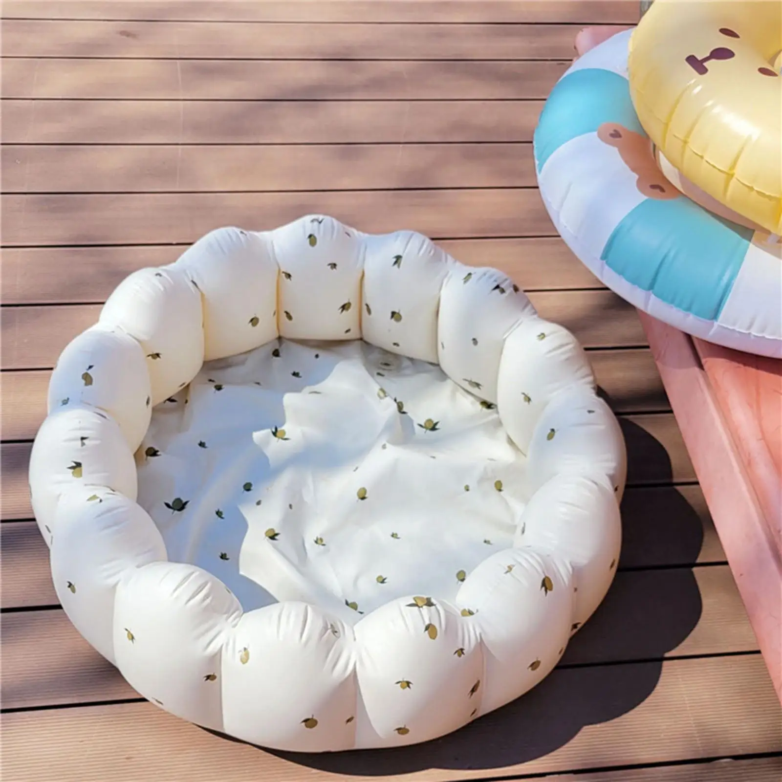 Piscina inflable de pétalos para bebé, piscina de baño para disfrutar de salpicaduras, 90x25cm