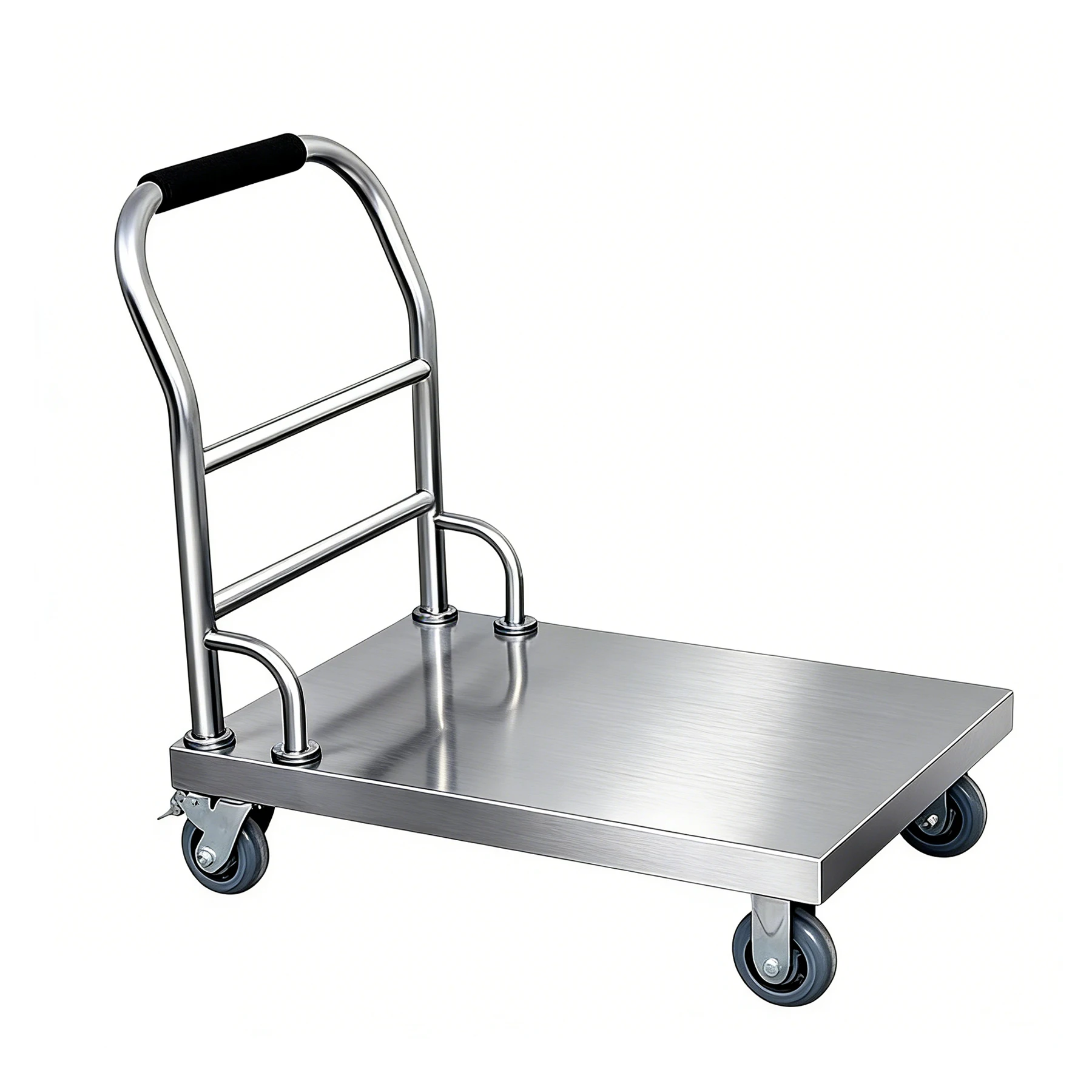 Stainless Steel Flatbed Cart For Work Shop Use Customizable Dimensions 10kg 2-Year Warranty Model