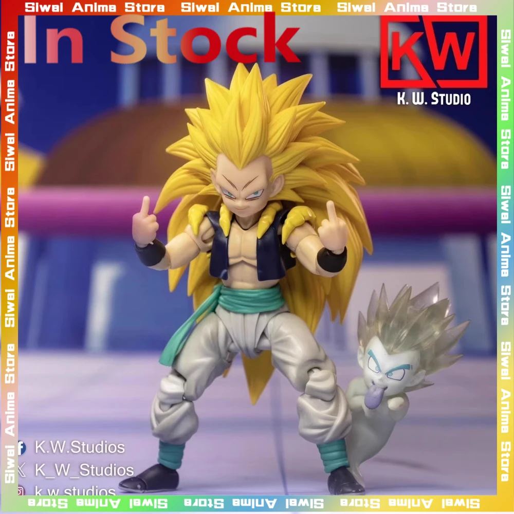 

KW Toys Dragon Ball Gotenks Super Saiyan 3, аксессуары со скульптурной головкой, посылка SHF, аниме, экшн-фигурка, коллекция моделей, игрушки, подарки