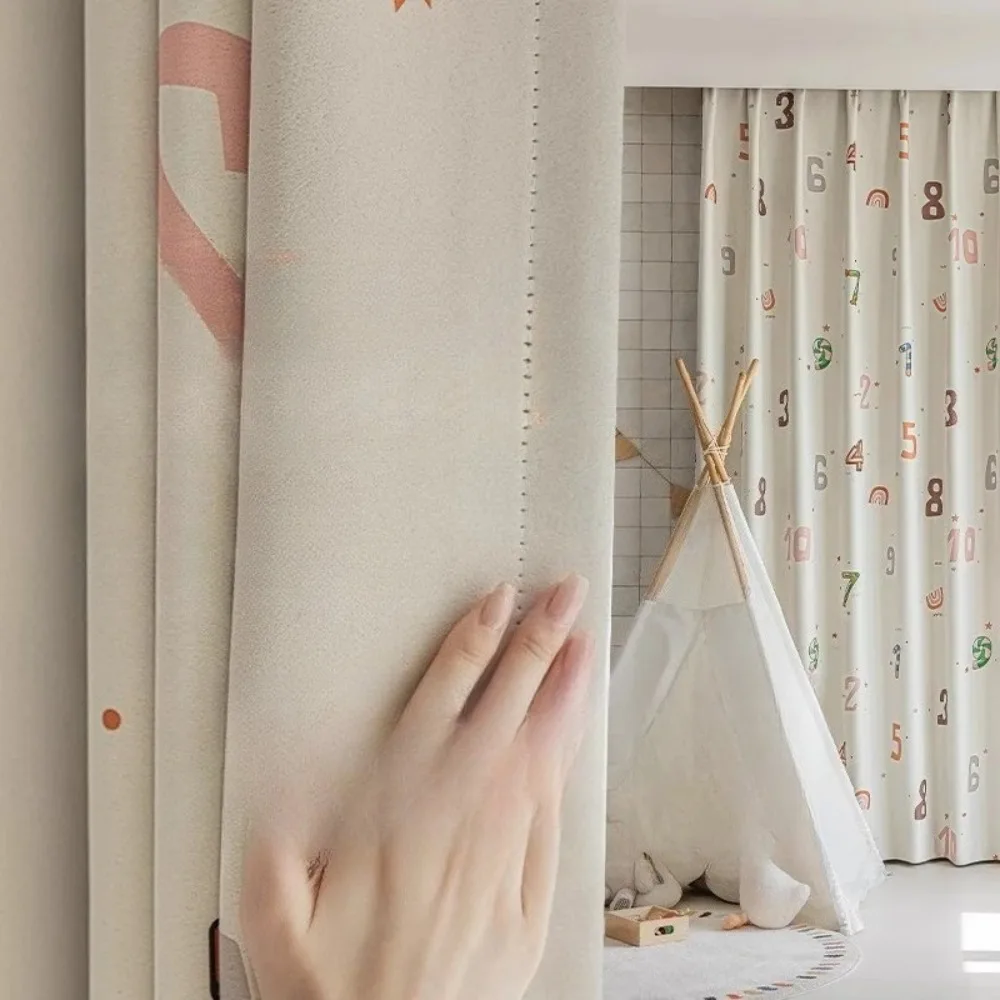 Curtains for Childrens Room Boys Girls Bedroom Thickened Full Shade Antibacterial Thermal Insulated Blackout Custom Size