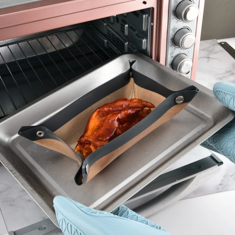 Silicone Baking Mat With Button Non-stick Reusable Heat Resistant Pastry Mat Leak Proof Cookie Sheet For Oven Baking - view 6