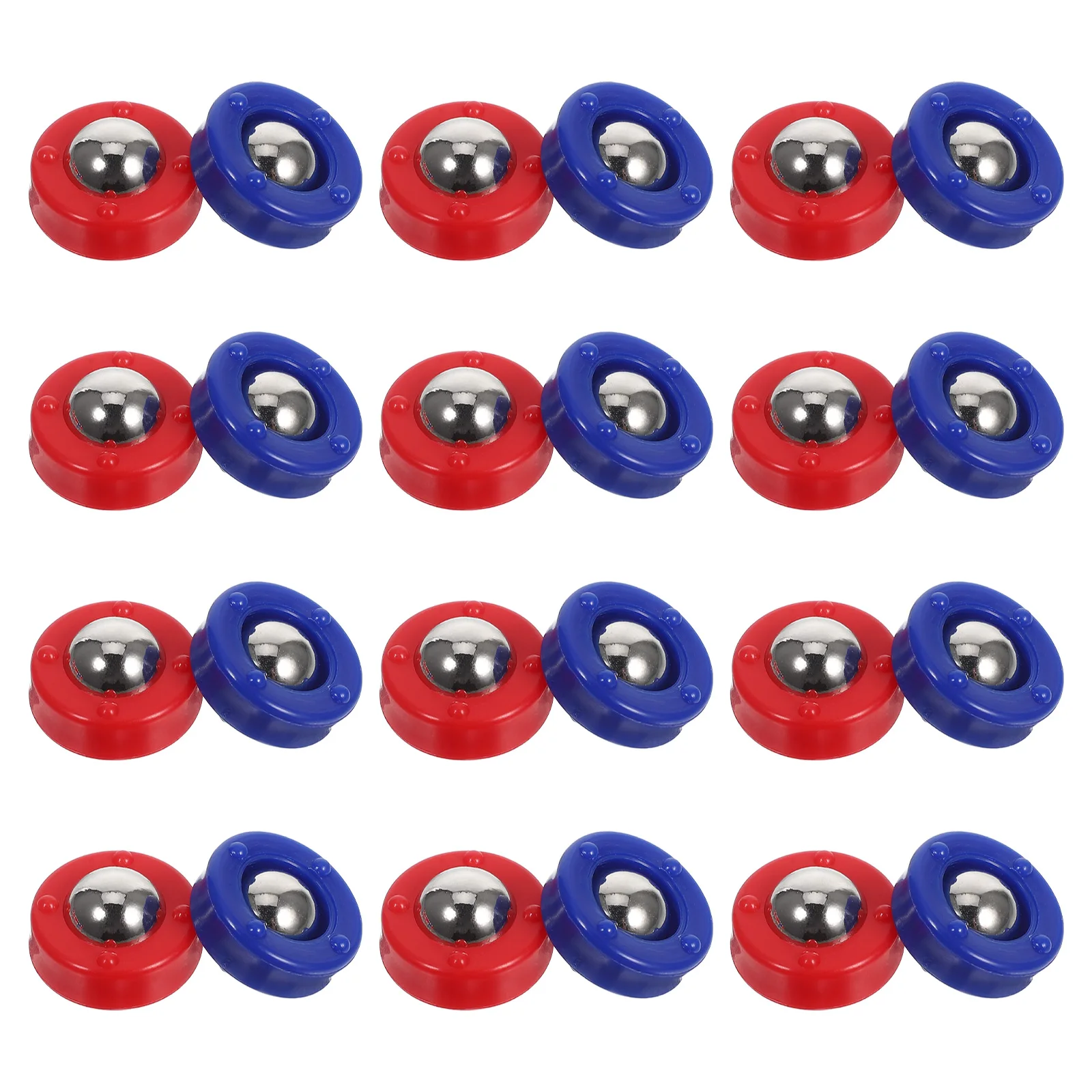 

24Pcs Shuffleboard Pucks Mini Tabletop Rollers Set Durable Plastic Steel Curling Game Supplies Shuffleboard Pucks