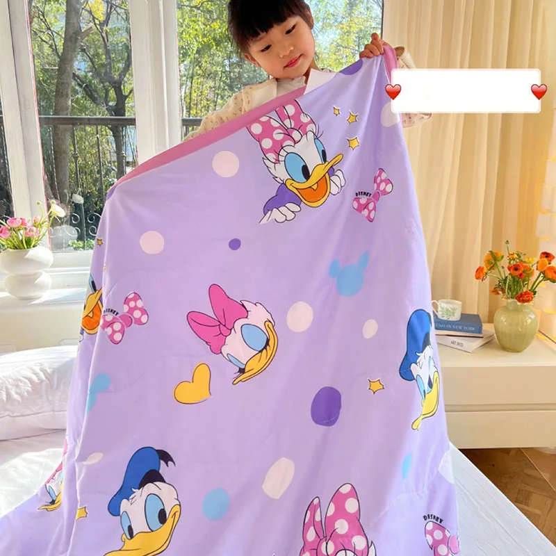 

110X150Cm Kawaii Disney Anime Summer Cool Quilt Cute Hello Kitty Kuromi Cartoon Ultralight Soft and Comfortable Gifts for Kids
