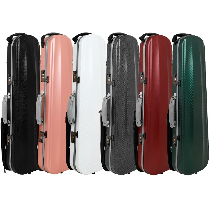 

Ultra-light Carbon Fiber Violin Case Double Shoulder Strap Portable Violin Square Case with Password Lock Violin Case
