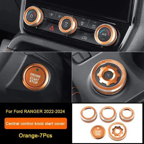 Для Ford Ranger Wildtrak T9 Raptor 2022 2023 2024 2025 центральная ручка, наклейка на кнопку запуска в одно касание, декор, аксессуар для салона автомобиля