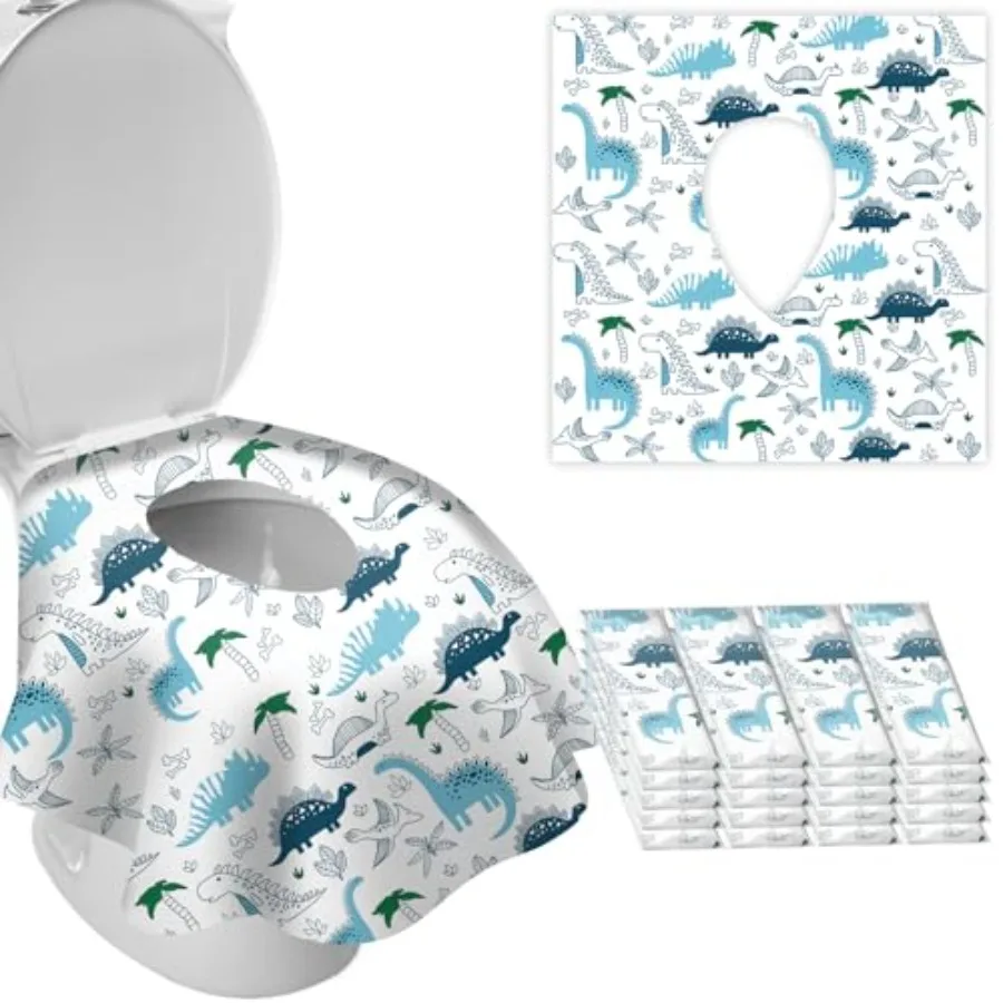 

20 Pcs Toilet Seat Covers Disposable for andAdults, Extra Large No-Slip Waterproof for Toddler Potty Training, Portable Travel