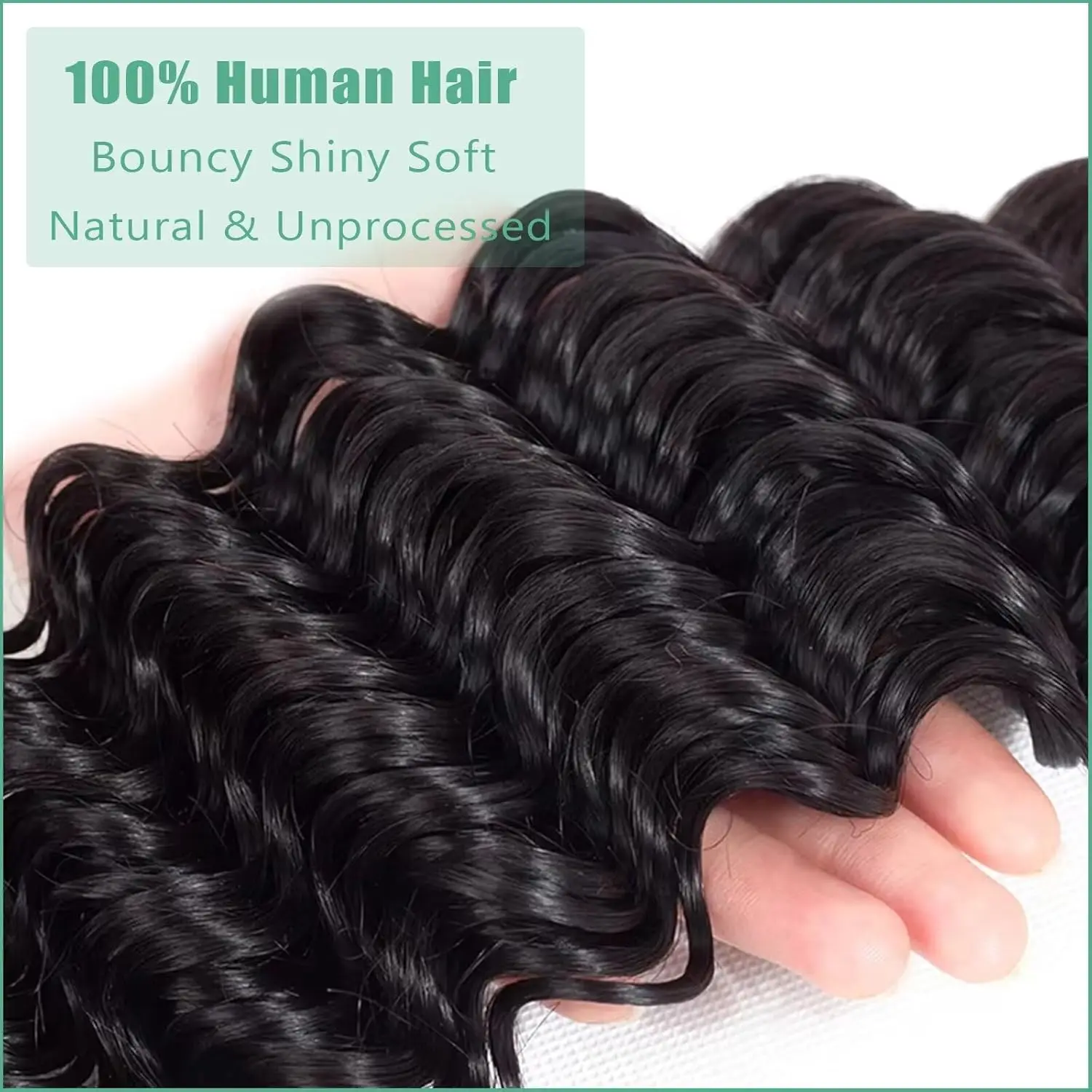Burmese Curly Bundles Human Hair 18-26 Inch Deep Wave Raw Hair Bundles 100% Unprocessed Double Weft Hair Extensions Weave Water