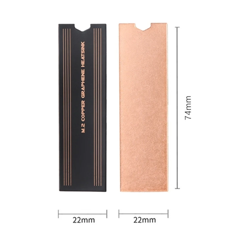 M.2 Copper Metal Heat Sink Solid State Heatsink Hard Disk Cooling Sticker for Laptop Fine Workmanship SSD Radiator Drop Shipping