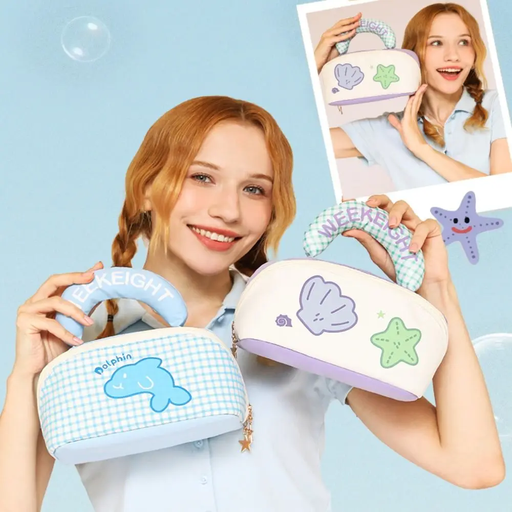 

Creative Large Capacity Makeup Bag Handheld Makeup Accessory Cosmetics Bag Handbag Girls