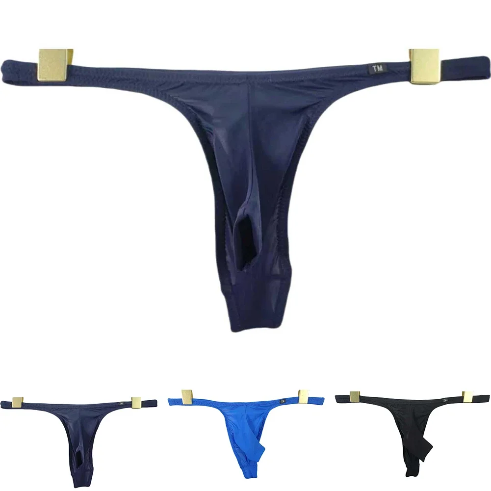 Men Sexy Front Open Pouch Thong G-string T-back Elephant Nose Briefs Underwear