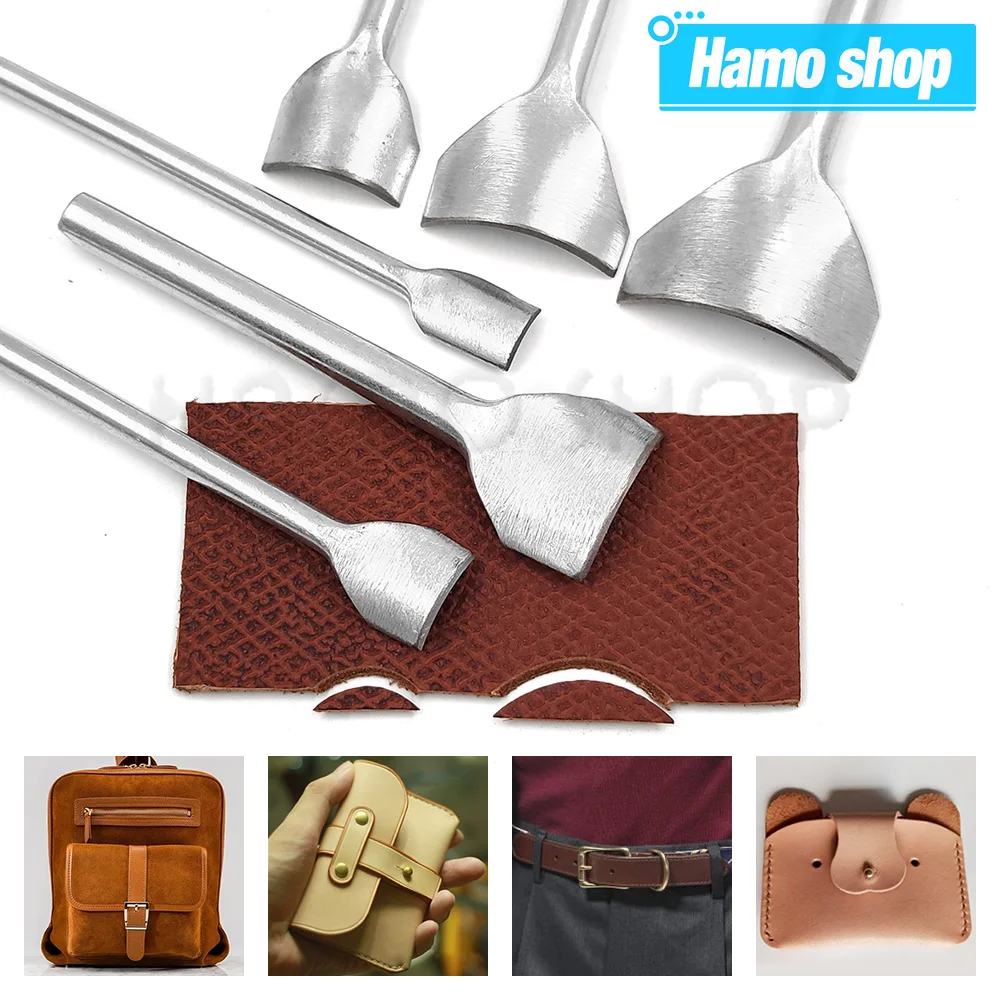 10-50mm Half-Round Leather Cutter Punch Cut Tools DIY Leathercraft Tool End Punch Tool For DIY Craft Handwork Strap Belt Wallet