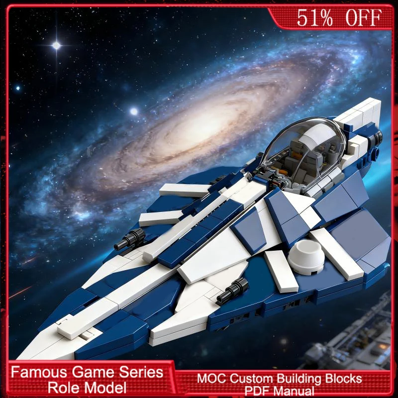 

275 деталей: Конструктор MOC «Военный самолет 7Starfighter», модульная сборка, простой образовательный дизайн, популярная игрушка для мальчиков, подарок на Рождество