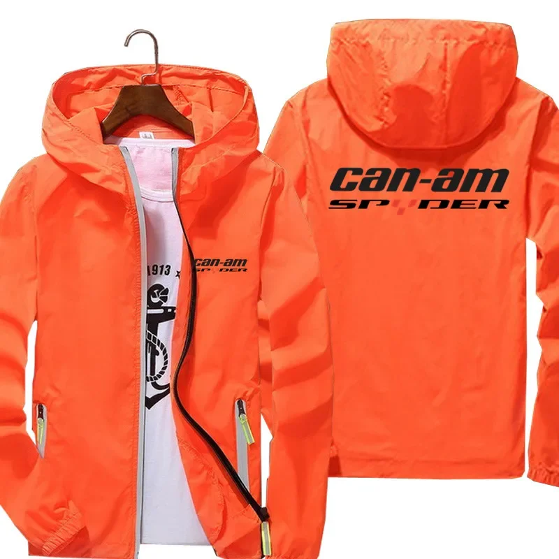 Can Am Spyder moto felpe con cappuccio cerniera uomo donna giacca a vento cappotto riflettente protezione solare giacca oversize con cappuccio abbigliamento